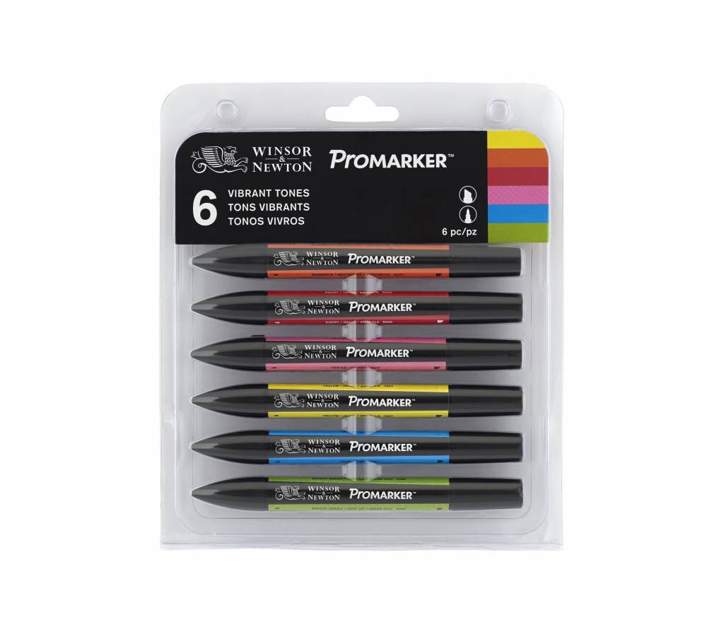 Promarker Set 6 Stuks Vibrant Tones