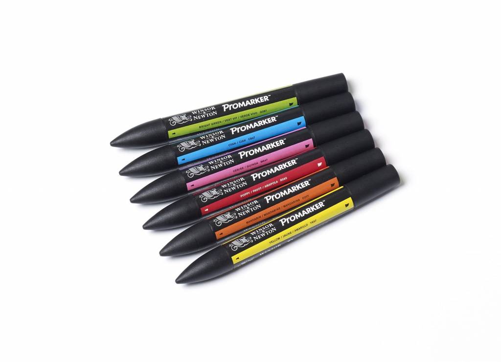 Promarker Set 6 Pieces Vibrant Tones