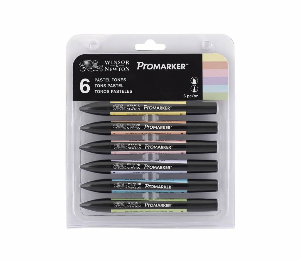 Promarker Set 6 Stuks Pastel Tones