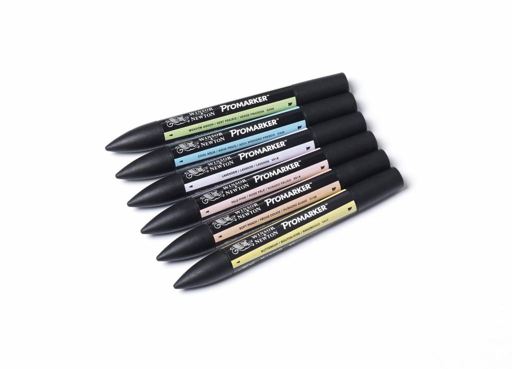 Promarker Set 6 Stuks Pastel Tones