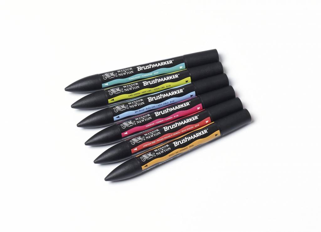 Brushmarker Set 6 Stuks Mid Tones