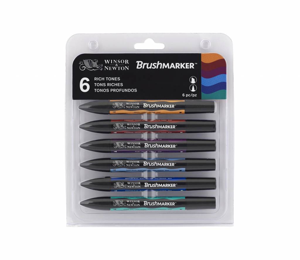 Brushmarker Set 6 Stuks Rich Tones