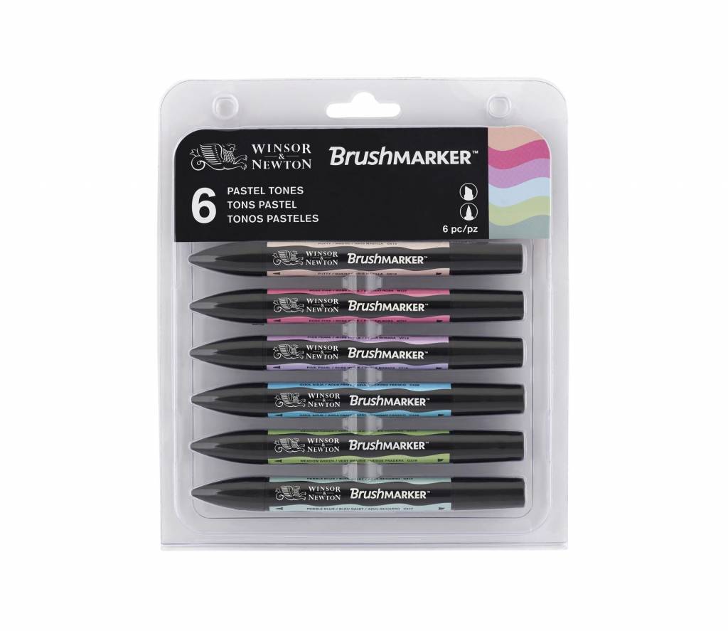 Brushmarker Set 6 Stuks Pastel Tones
