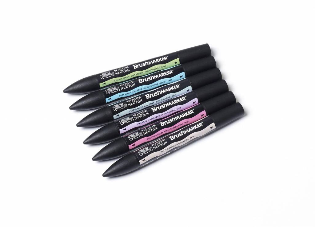 Brushmarker Set 6 Stuks Pastel Tones