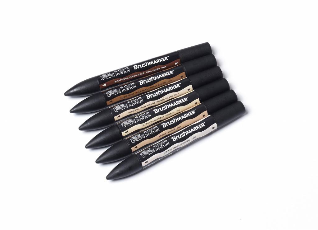 Brushmarker Set 6 Stuks Skin Tones