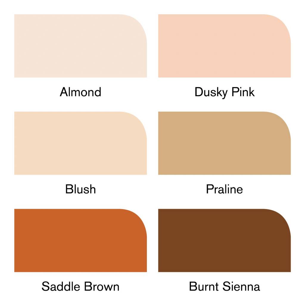 Brushmarker Set 6 Stuks Skin Tones