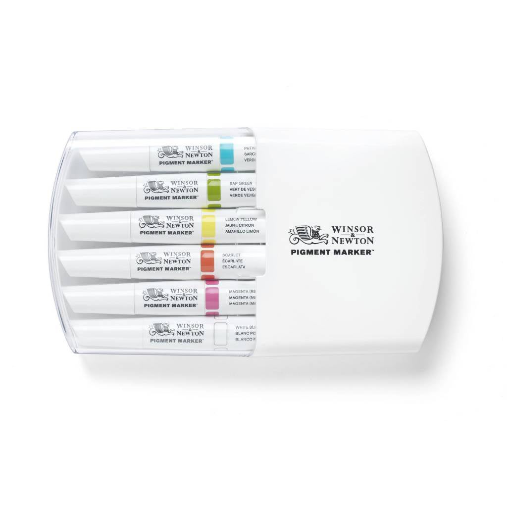 Pigment Marker Set 6 Pieces Vibrant Tones