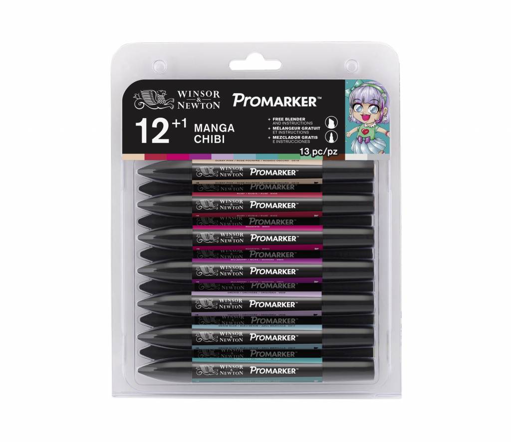 Promarker Set 12+1 Stuks Manga Chibi