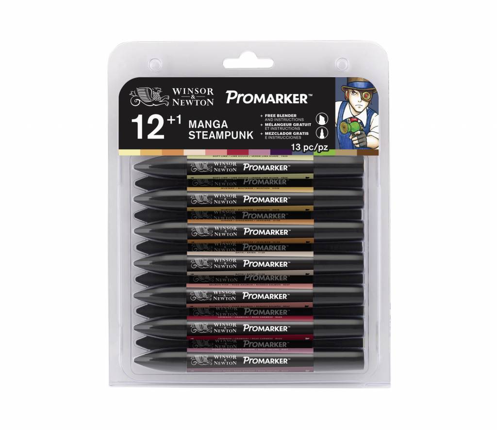 Promarker Set 12+1 Stuks Manga Steampunk