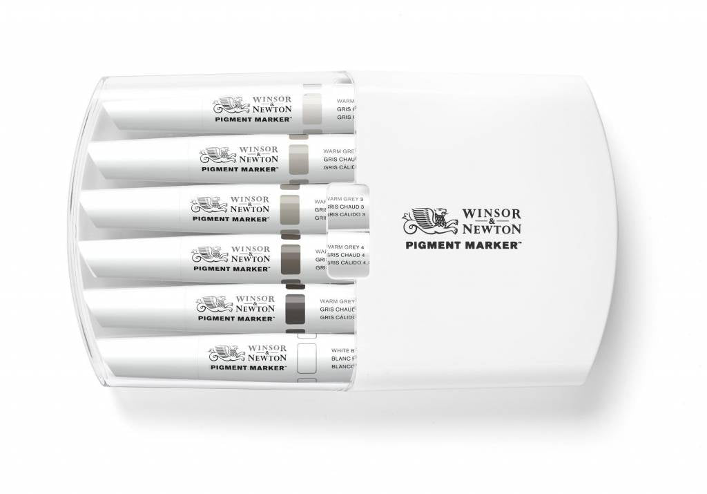 Pigment Marker Set 6 Stuks Warm Grey