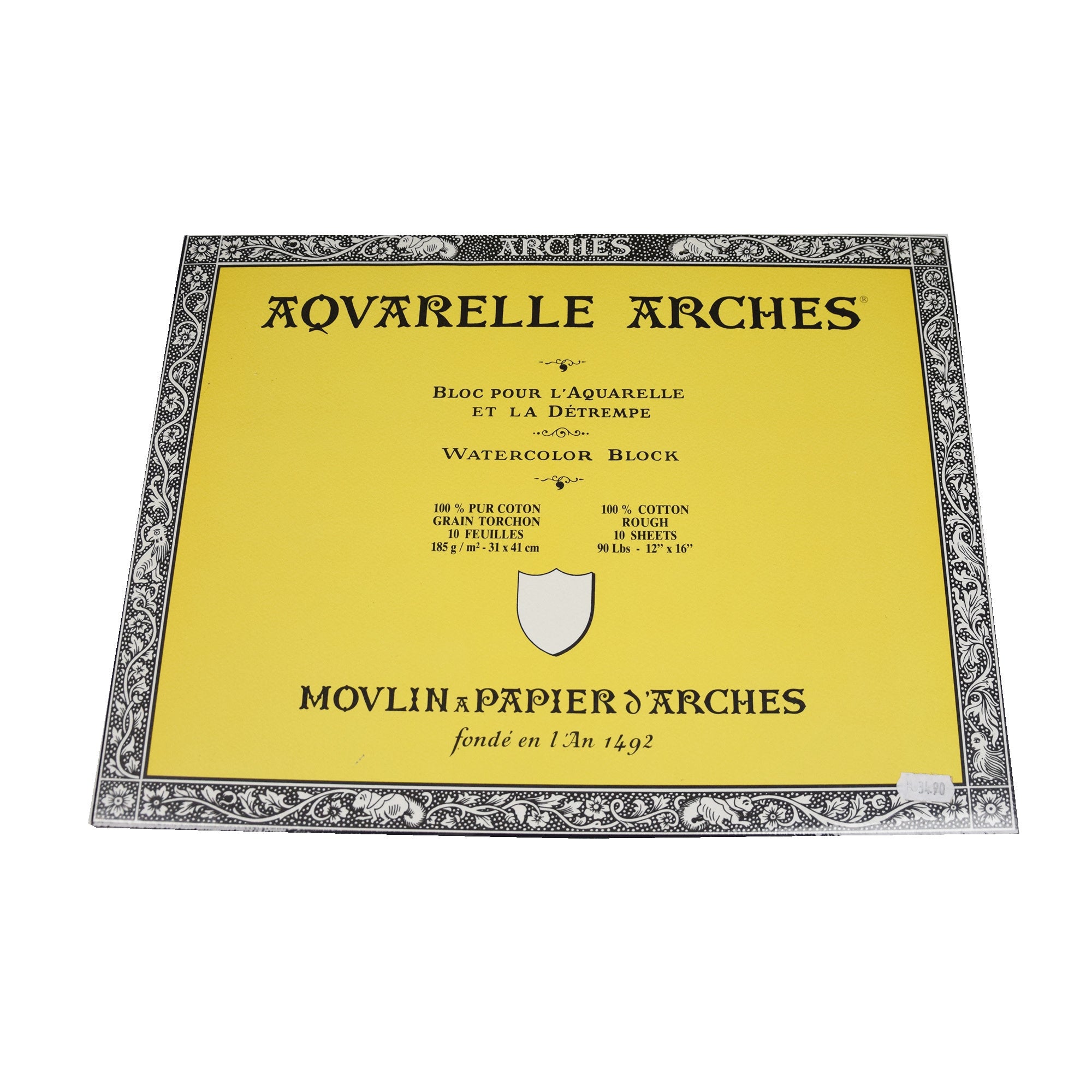 Arches aquarelblok 10 vel Grain Torchon ruw papier 31 x 41 185 grams