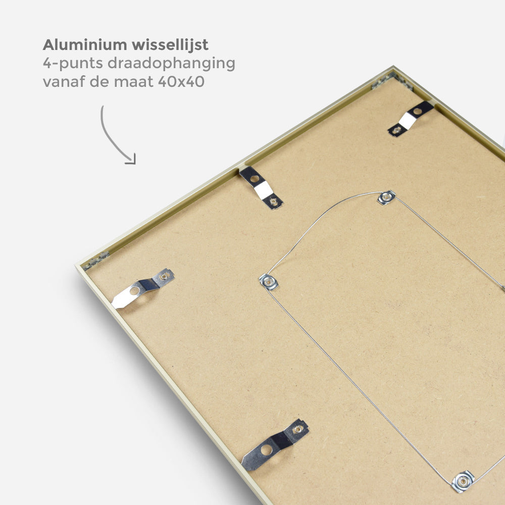 Aluminum interchangeable frame satin black