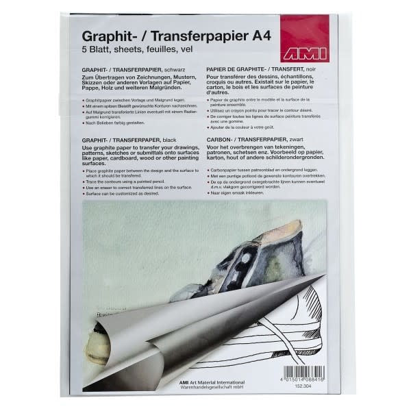 Graphite transfer paper 5 sheets A4