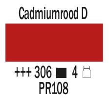 Amsterdam Expert Series Acrylic Paint Tube 75 ml Cadmium Red Dark 306