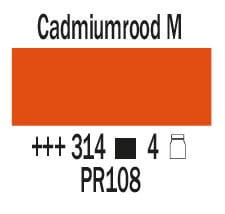 Amsterdam Expert Series Acrylic Paint Tube 75 ml Cadmium Red Medium 314