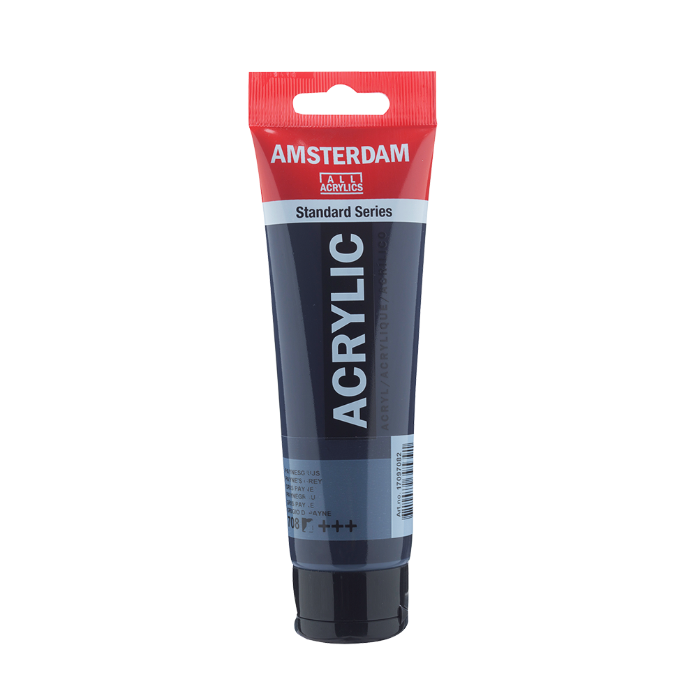 Amsterdam Standard Series Acrylic Paint Tube 120 ml Payne's Grey 708