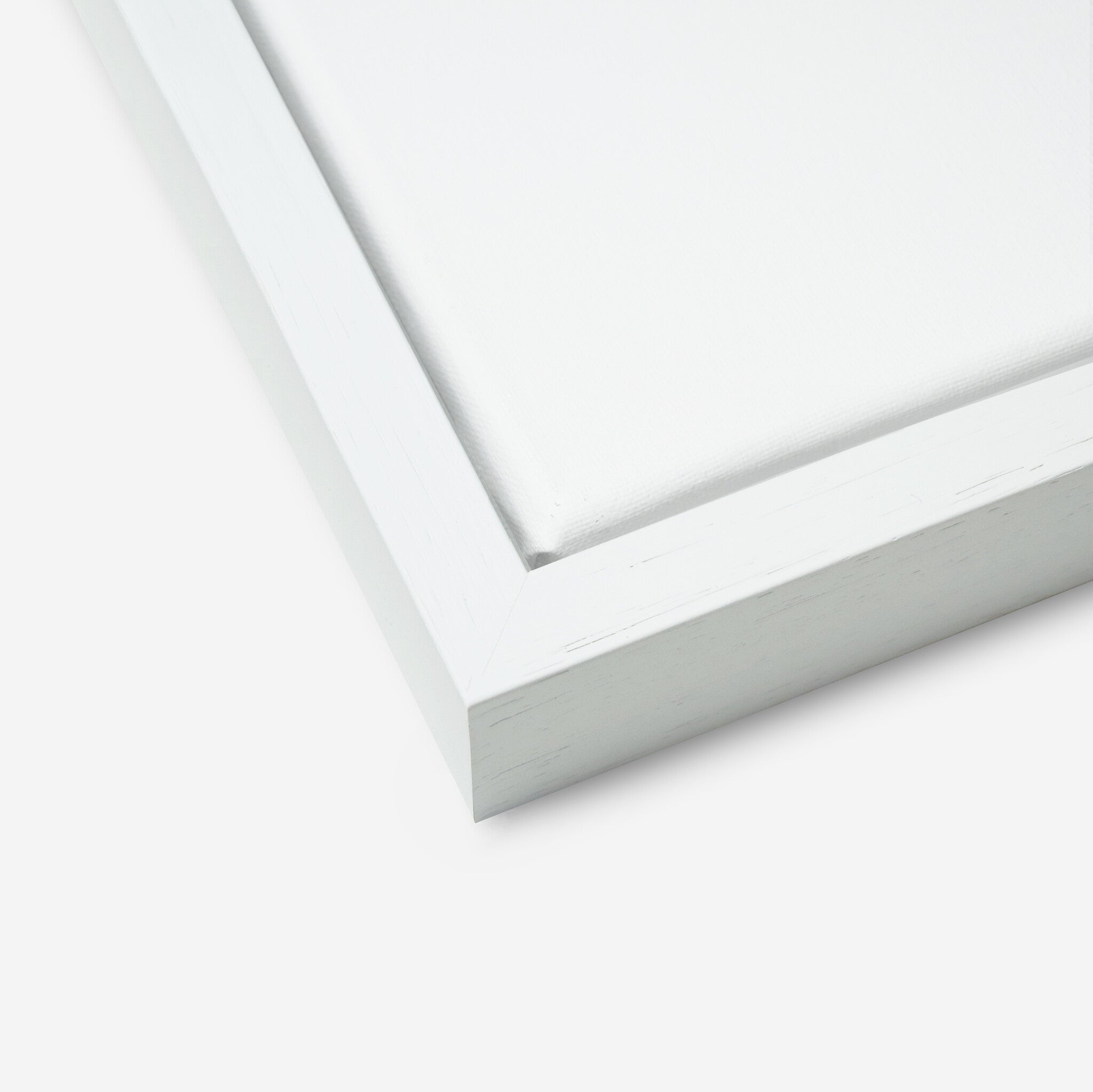 Block high frame satin white + linen canvas 21mm combination deal