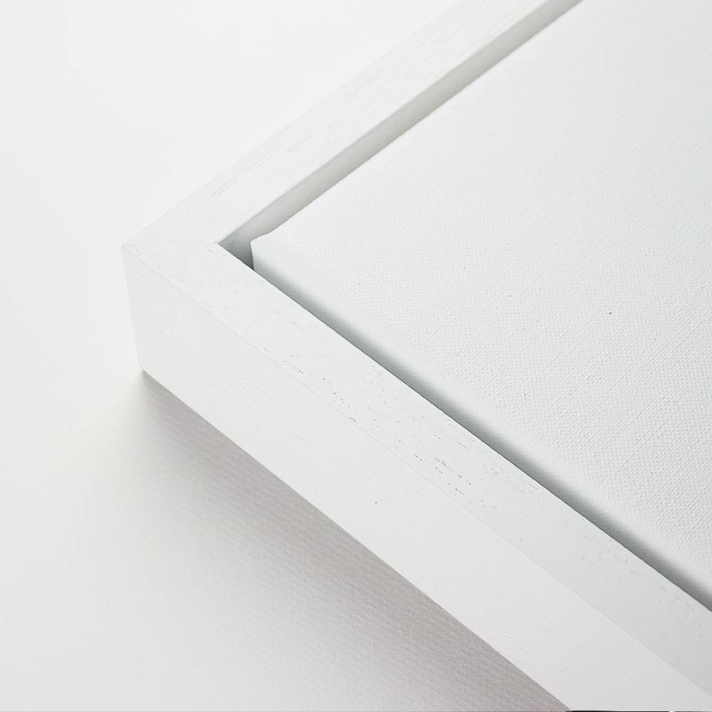 Baklijst 3D satijn wit