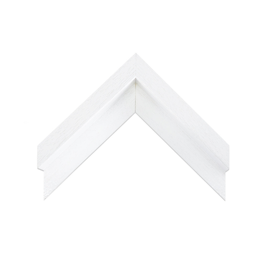 Baklijst 3D glans wit gelakt