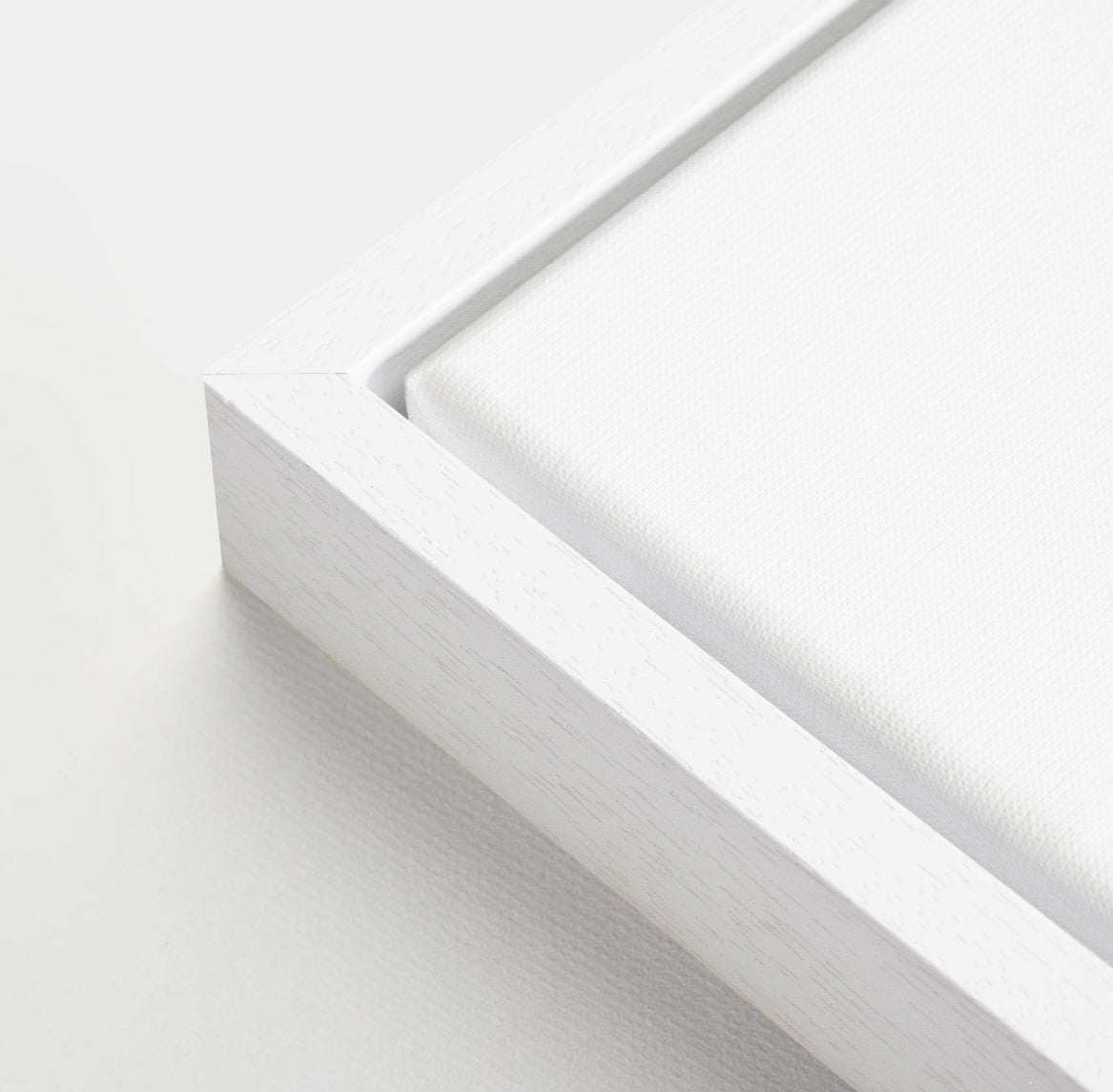 Baklijst 3D glans wit gelakt