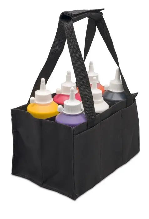 Acrylverf potten tas zwart 27x17x16cm