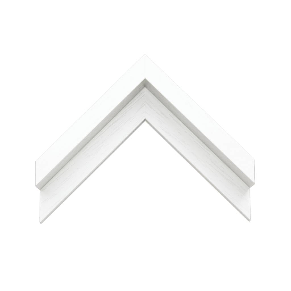 Baklijst 3D satijn wit