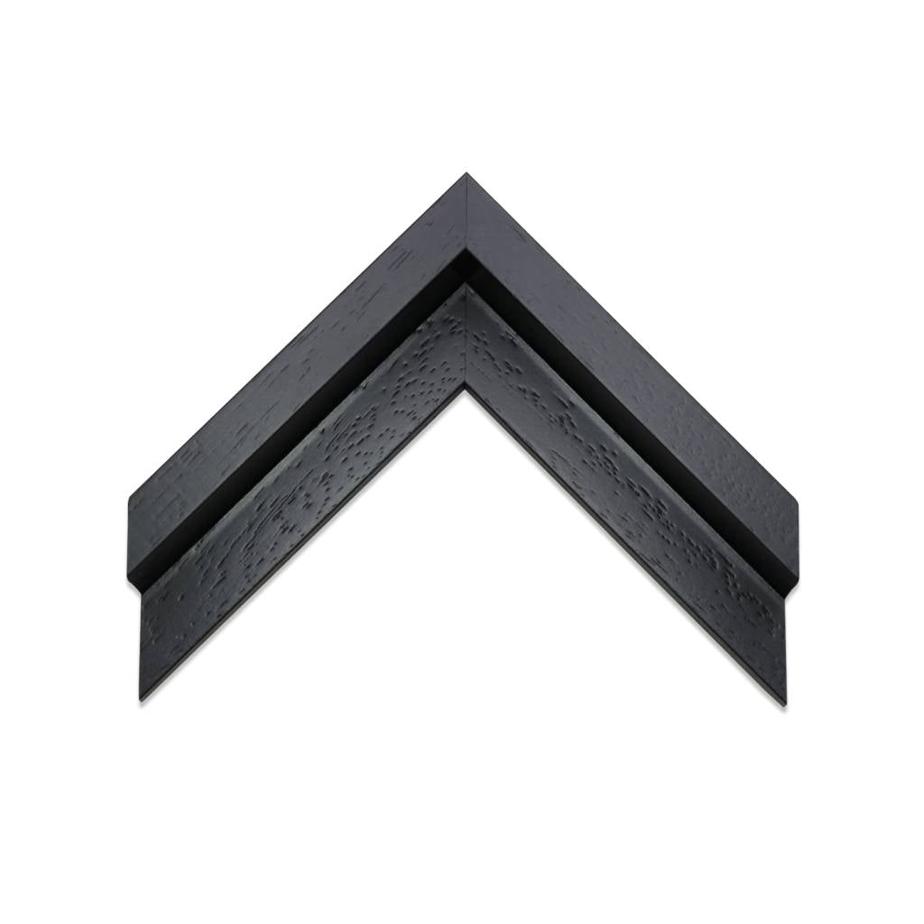 Baklijst 3D satijn zwart