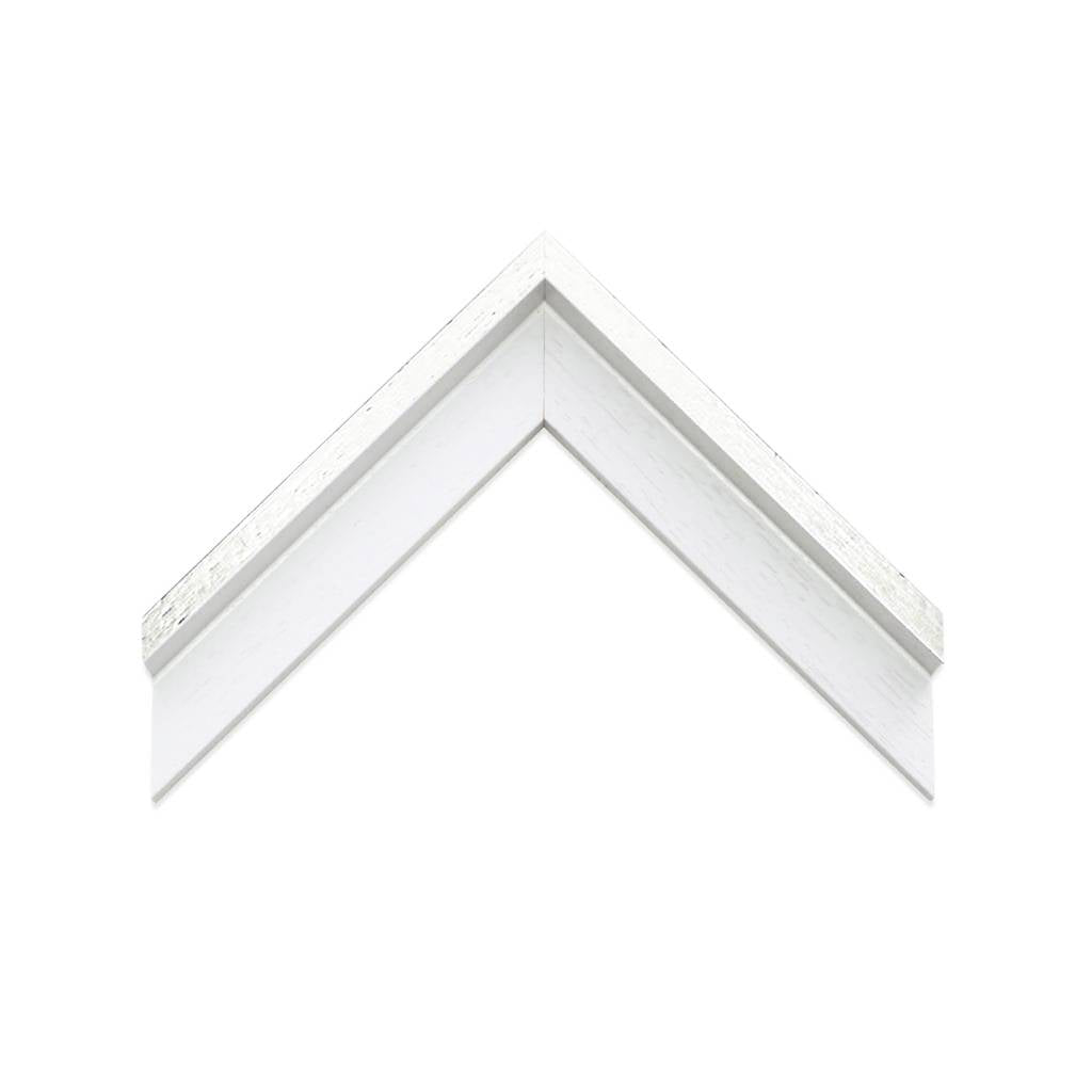 Baklijst wit top zilver