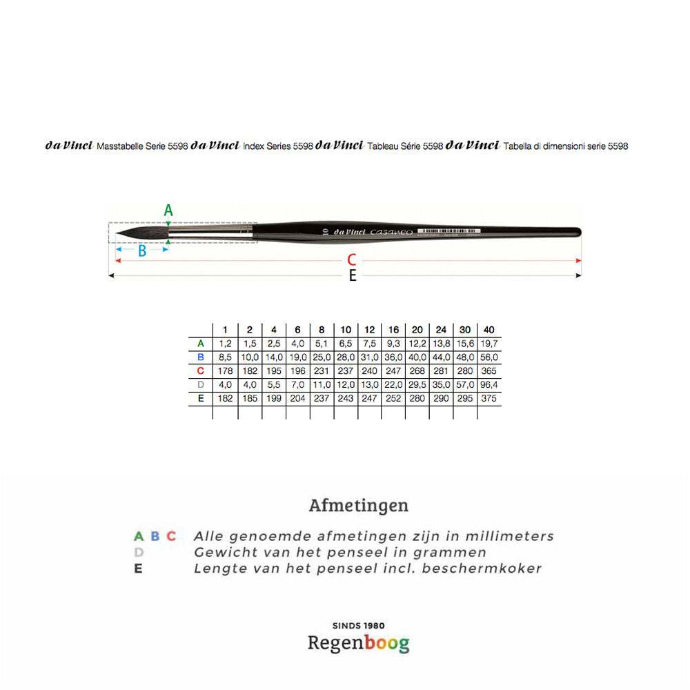 Casaneo soft synthetic brush 5598 round