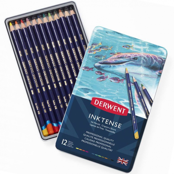 Derwent Inktense tin 12 pencils