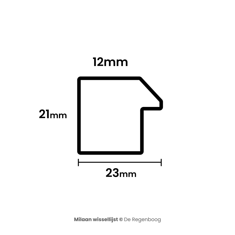 Milaan wissellijst zilver