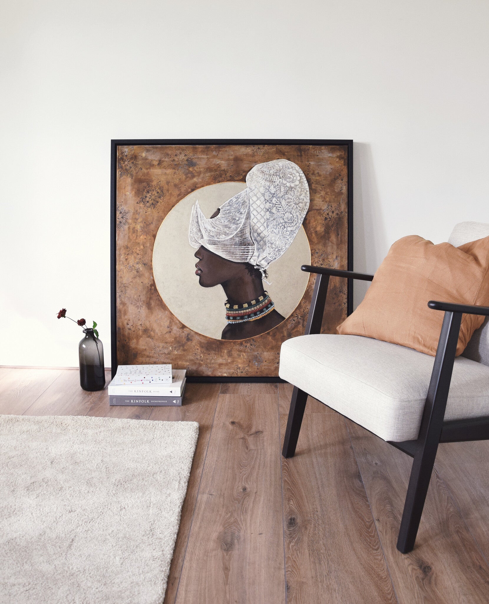 Baklijst 3D satijn zwart