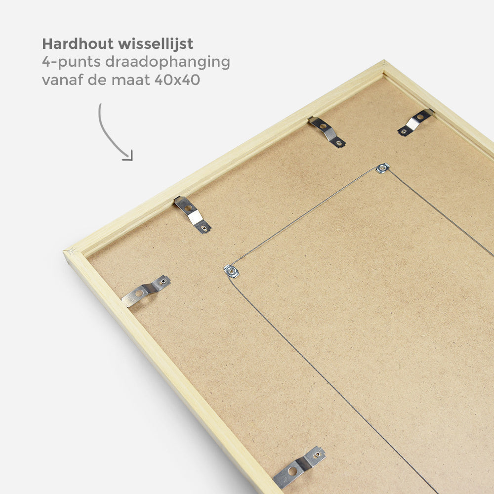 Hardhout wissellijst ambacht rood