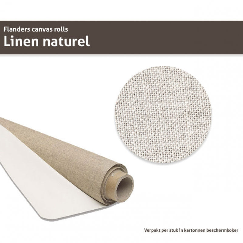 Flanders Linen Natural with glue 10m x 2.10m wide