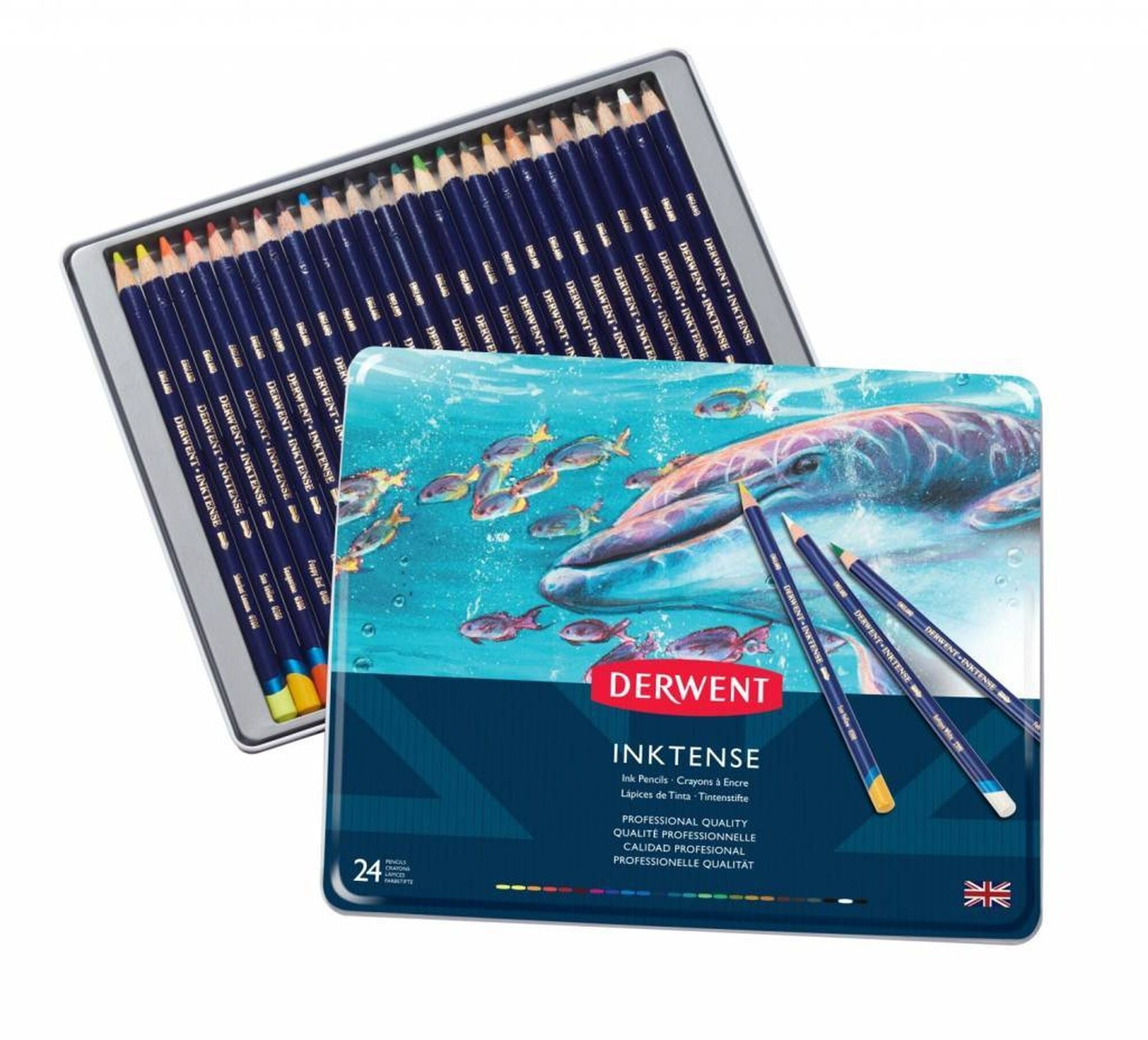Derwent Inktense tin 24 pencils
