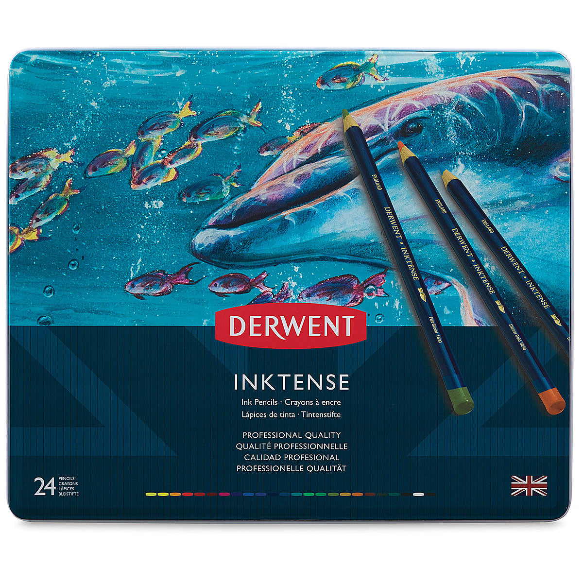 Derwent Inktense tin 24 pencils