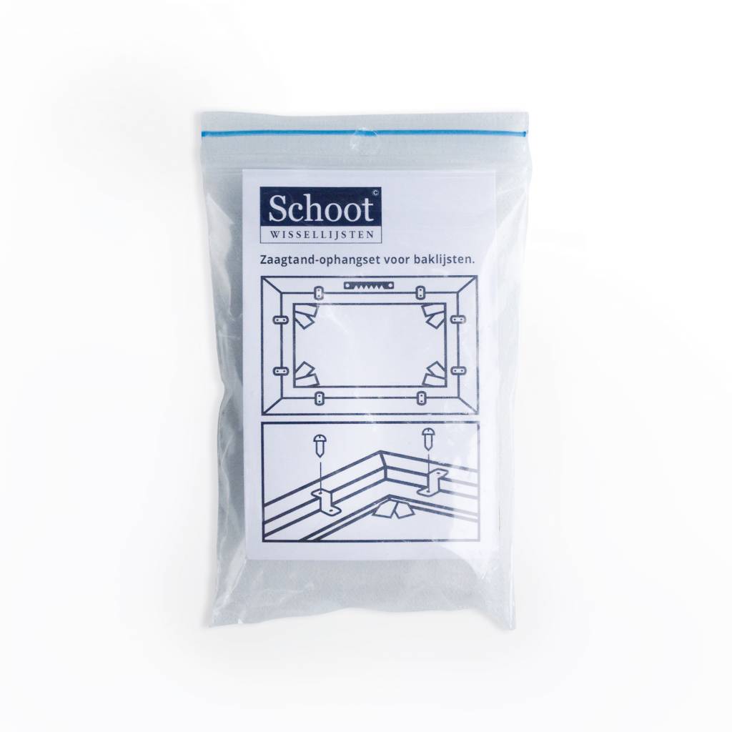 Sawtooth hanging set for box frames