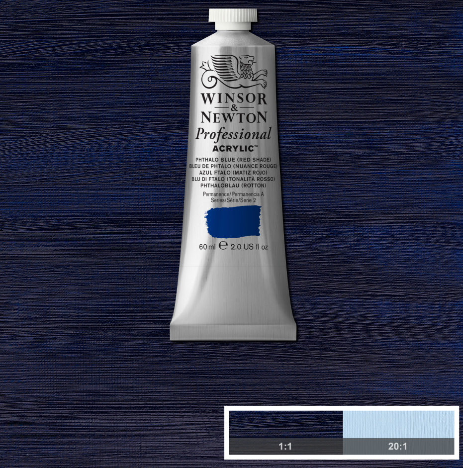 Professional acrylverf 60ml Phthalo Blue (Red shade)