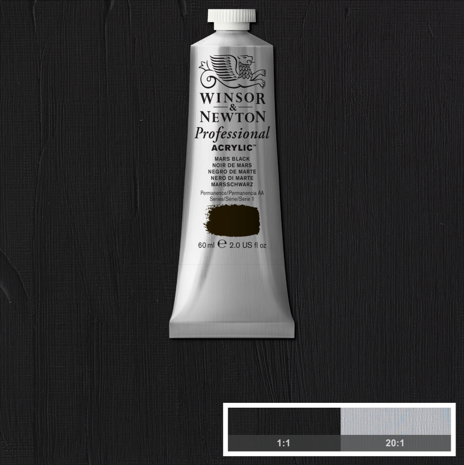 Professional acrylic paint 60ml Mars Black