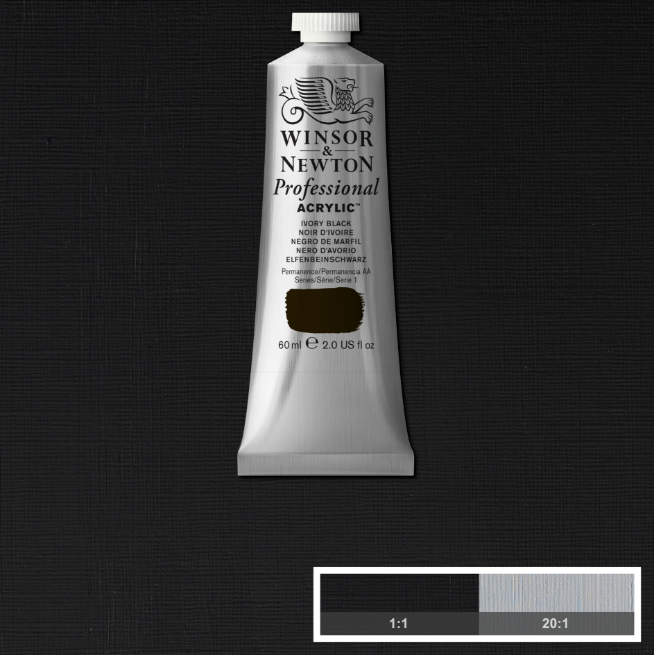 Professional acrylverf 60ml Ivory Black