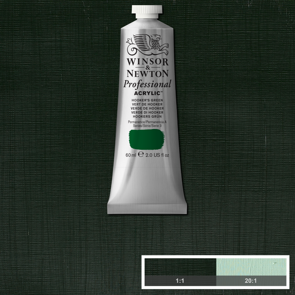 Professional acrylic paint 60ml Hookers Green
