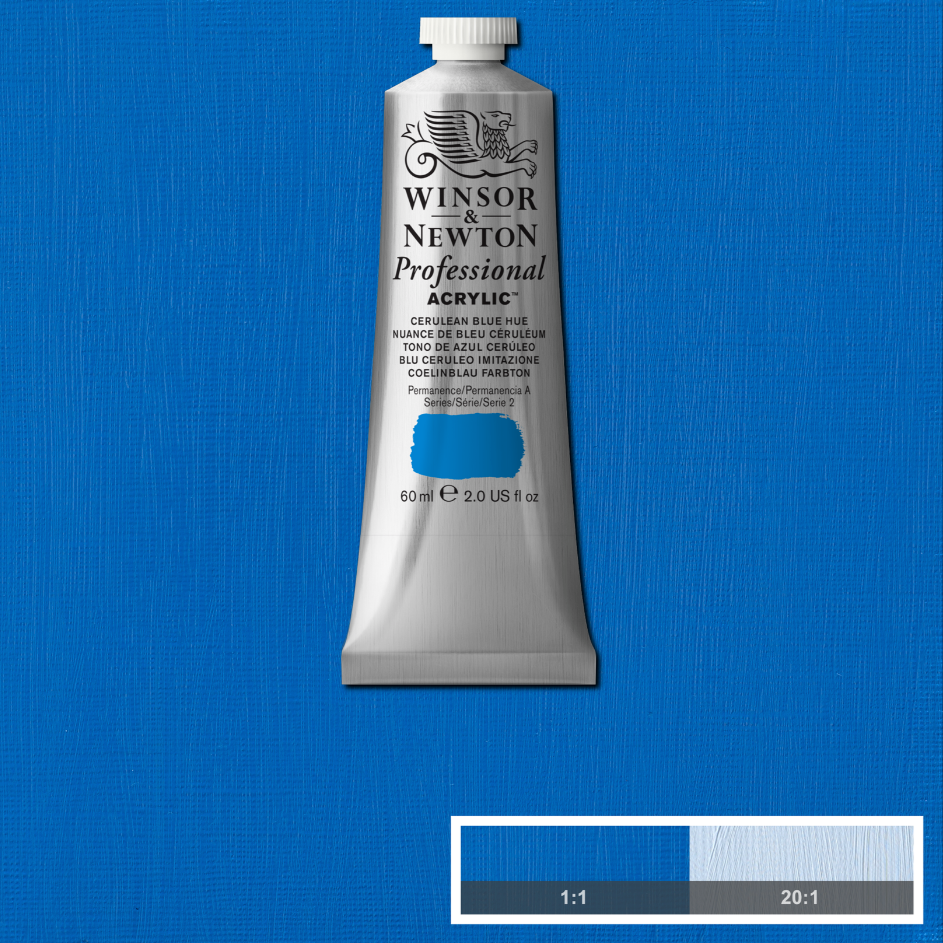 Professional acrylic paint 60ml Cerulean Blue Hue