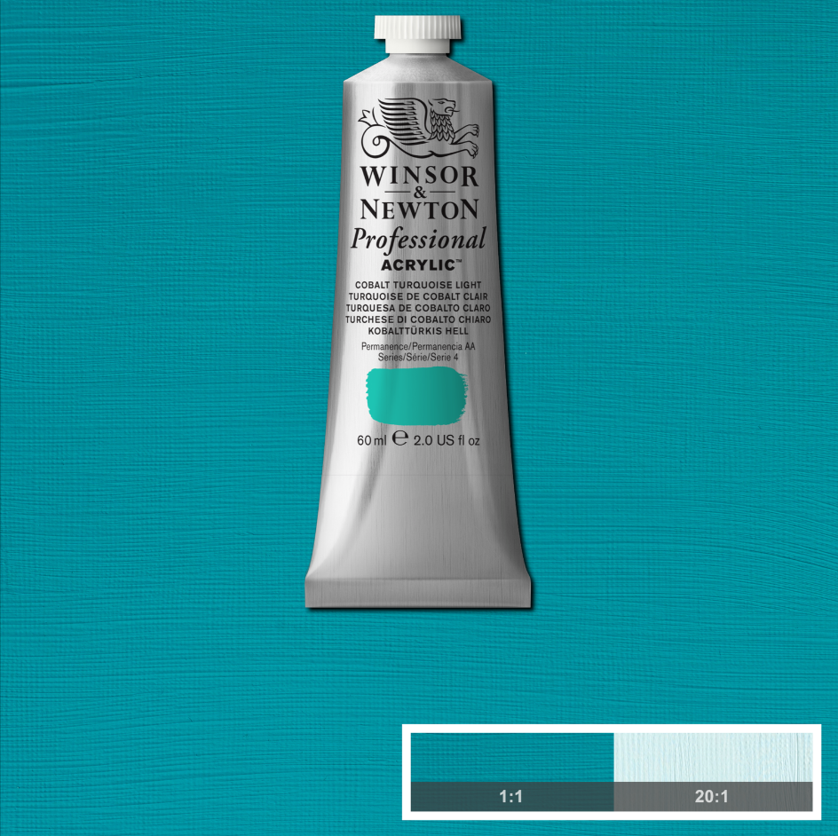 Professional acrylverf 60ml Cobalt Turquoise Light