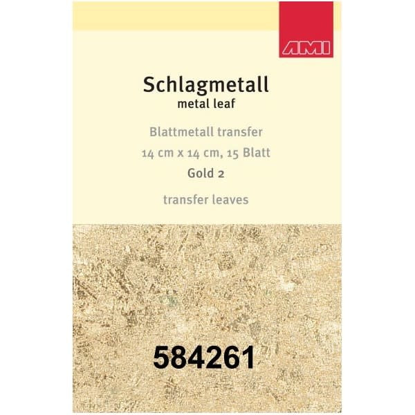 Gold leaf sheets 14x14cm gold (2)