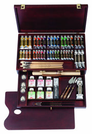 Rembrandt Olieverf houten kist set Excellent | 19 x 15 ml + 18 x 40 ml + 3 x 60 ml + 1 x 150 ml + accessoires