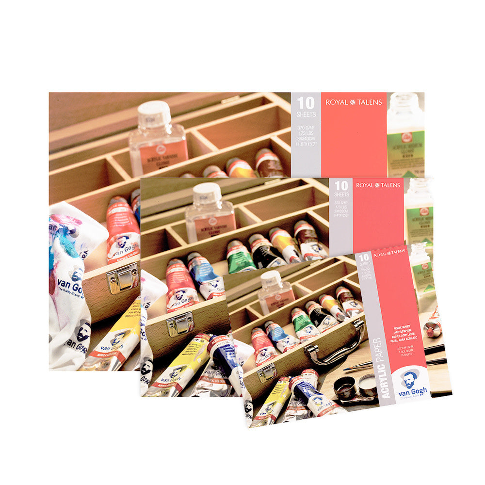 Acrylic paint paper block 10 sheets 370gr