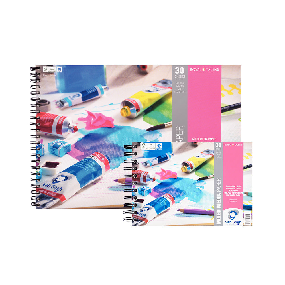 Spiral bound Mixed media pad 300g 30 sheets